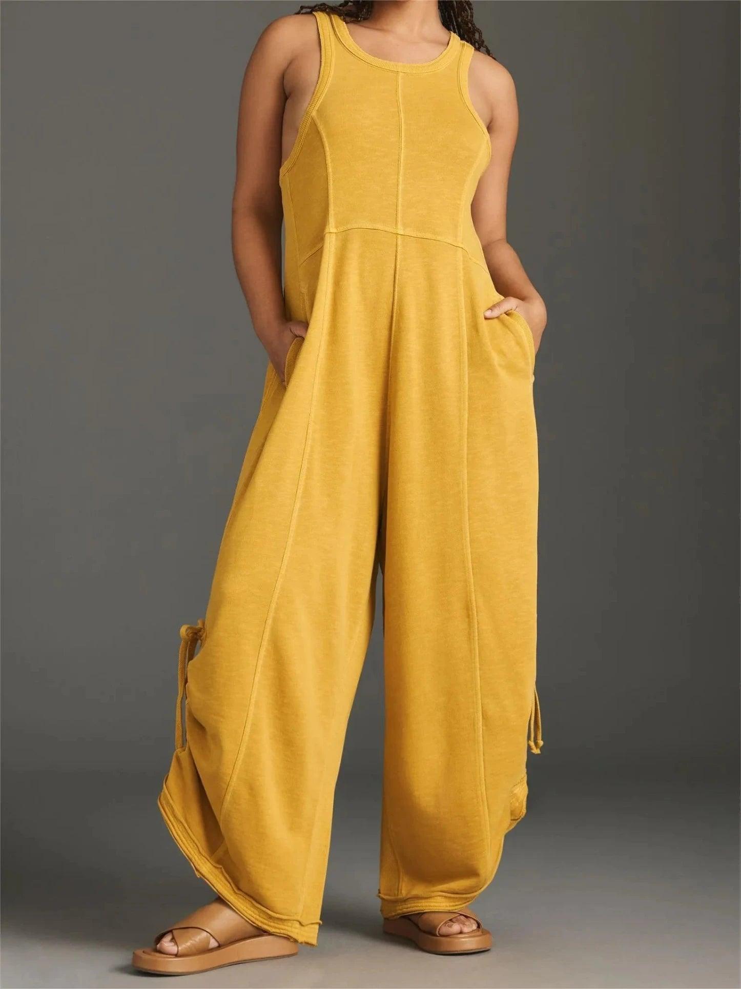 Horizon Adjustable Jumpsuit Set – Wide Leg Comfort and Style-Secret Slim Wear