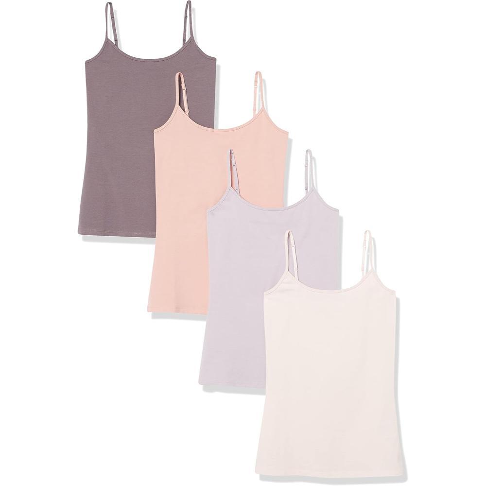 Slim Stretch Camisole 4 Pack With Adjustable Straps