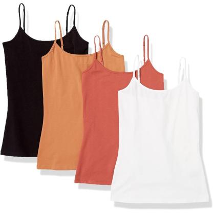 Slim Stretch Camisole 4 Pack With Adjustable Straps