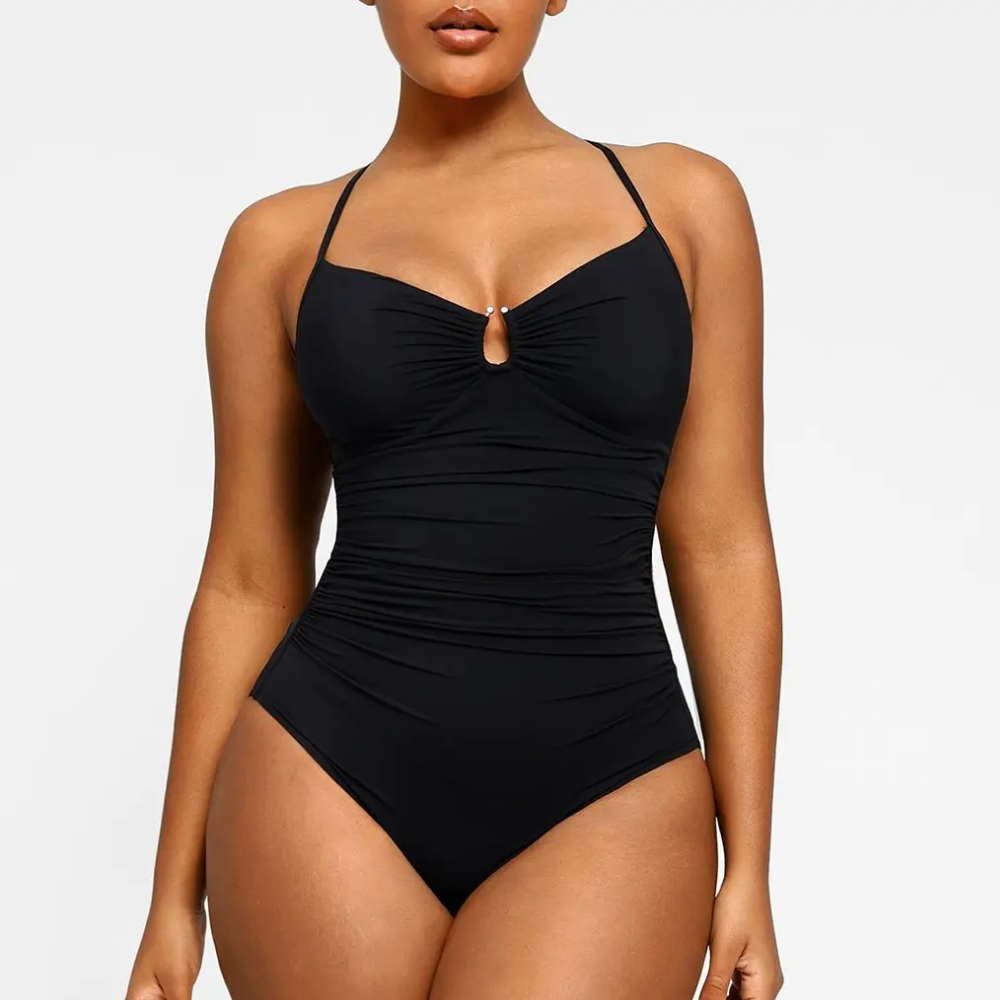 Smart Sculpt Shaping Swimsuit Ring Cut Out Slimming For Women