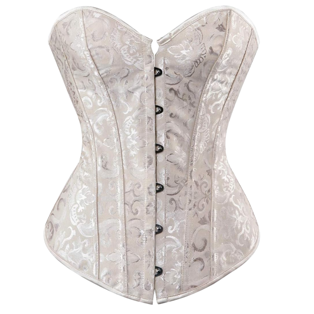 Plus Size Satin Overbust Corset Bustier Top