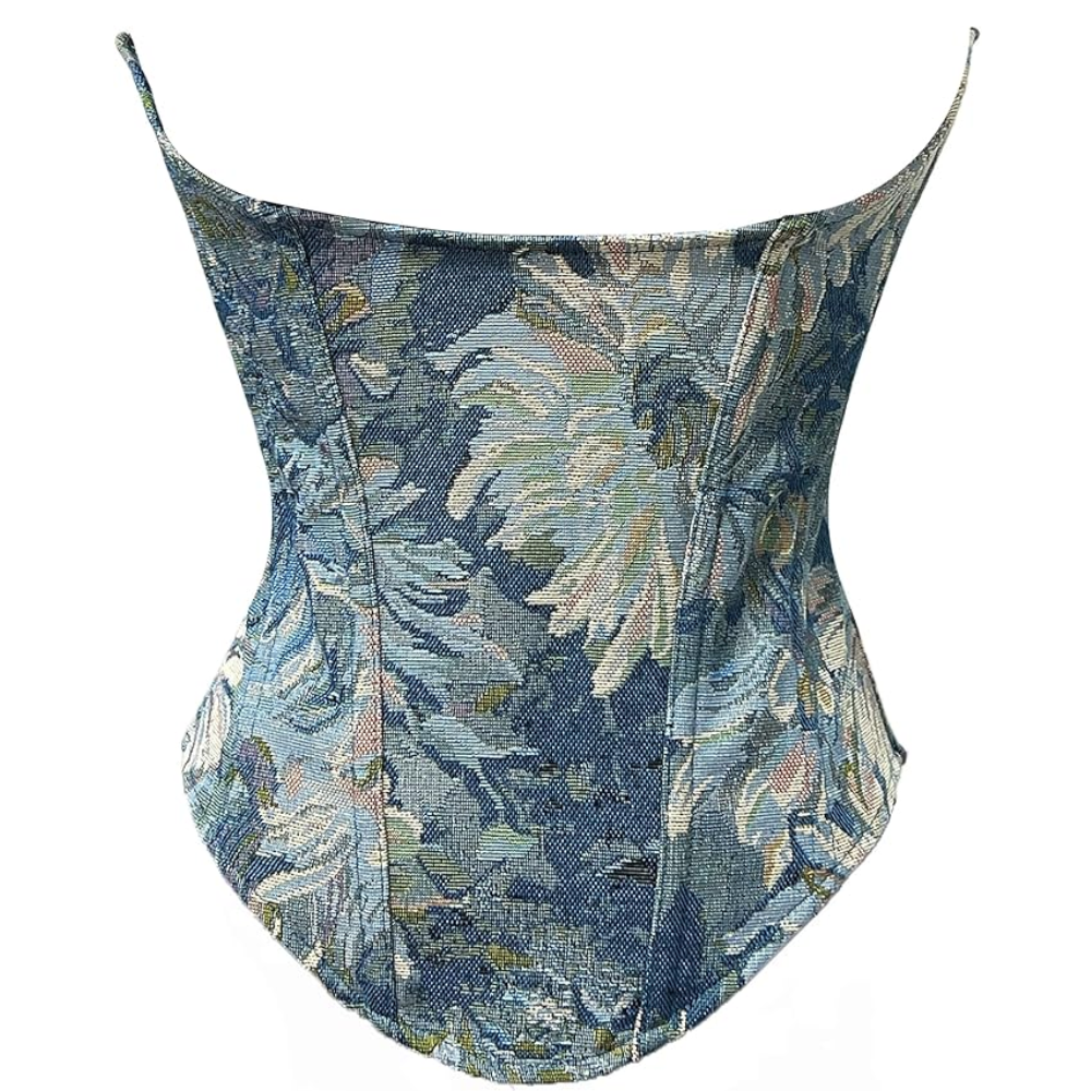 Brocade Underbust Boned Corset Belt For Women