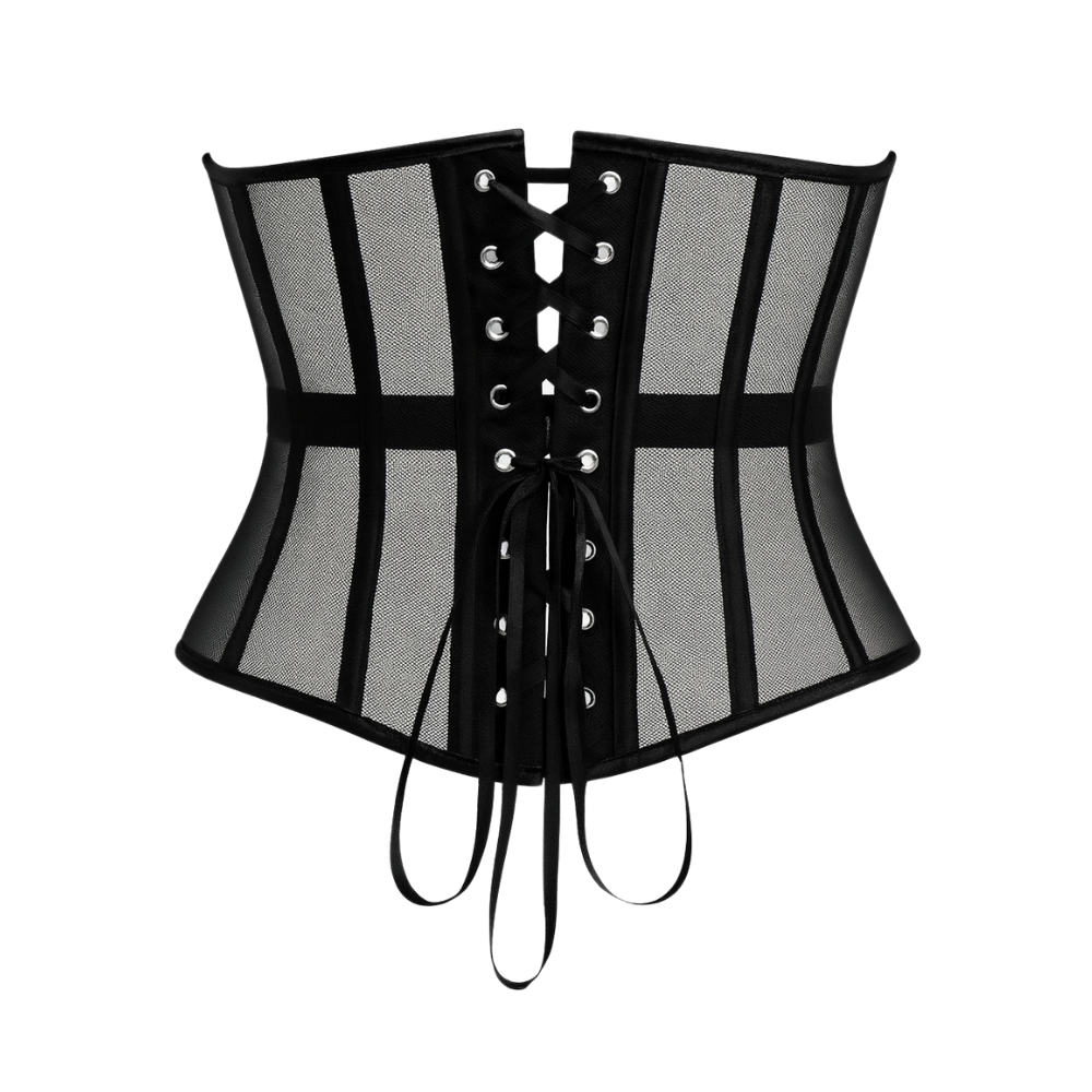 Mesh Lace Up Corset Belt For Women