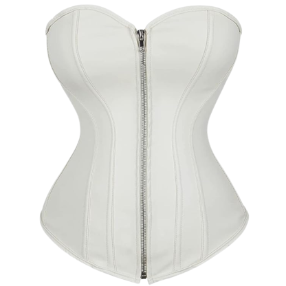Faux Leather Corset Top For Women