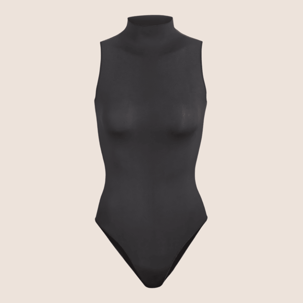 Turtleneck Sleeveless Soft Bodysuit - Comfortable and Stylish-Secret Slim Wear