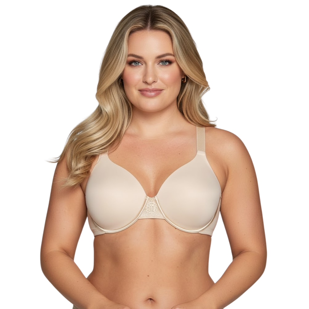 Back Smoothing Support Bra for Women with Lightly Lined Cups and Flexible Fit