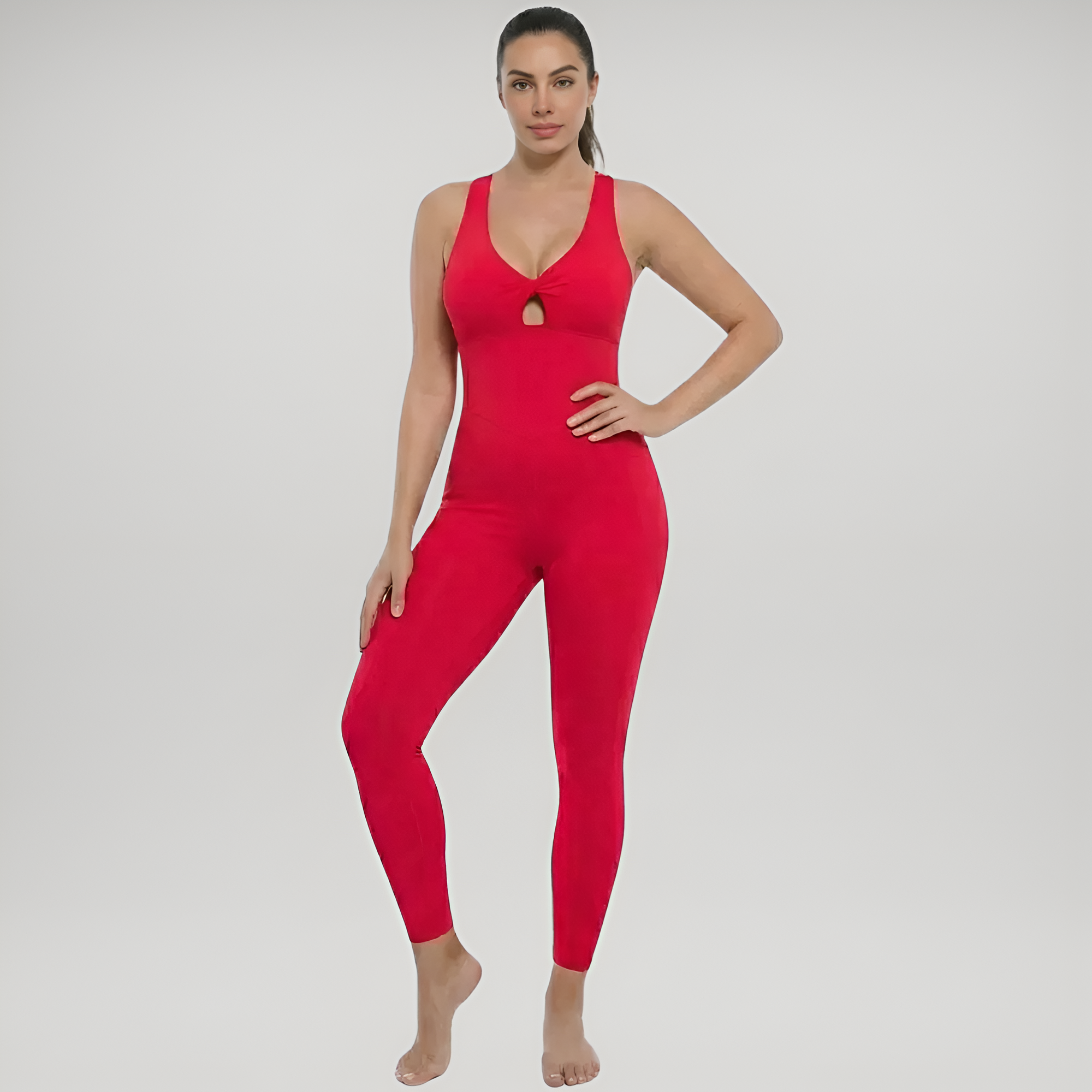 Deep V Sculpting Shapewear Jumpsuit For Women