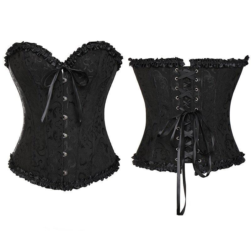 Vintage Lace Up Corset – Elegant Fit with Adjustable Support-Secret Slim Wear