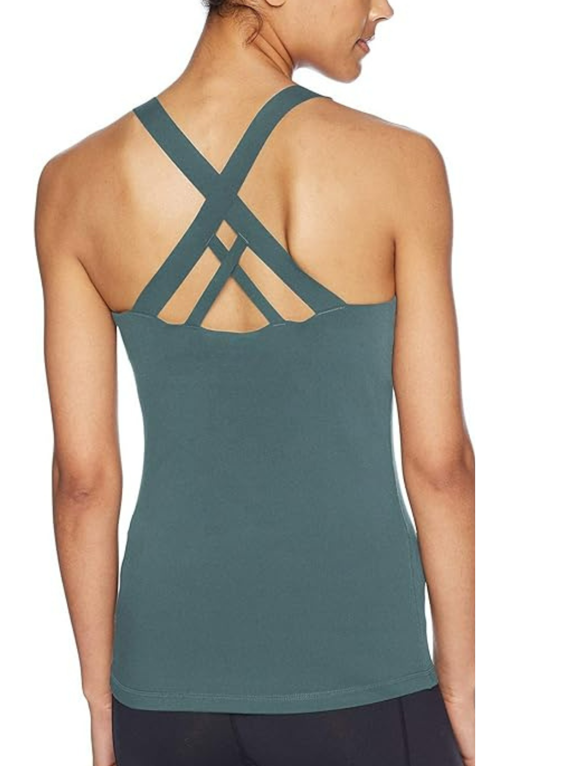 Crisscross Padded Sports Bra With Medium Support For Workouts-Secret Slim Wear