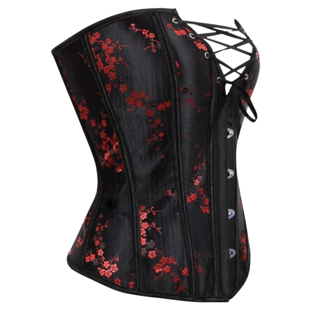 Plus Size Satin Overbust Corset Bustier Top