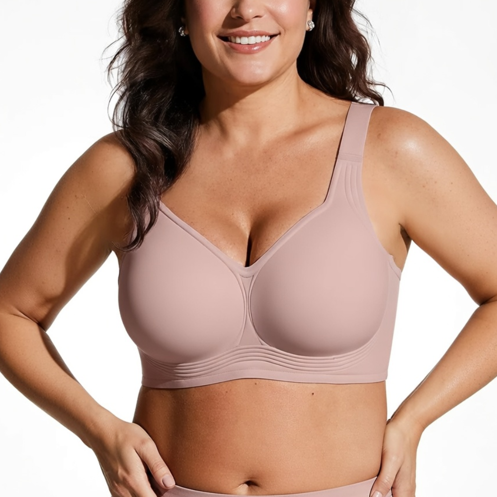 Jelly Full Coverage No Underwire Push Up Bra Plus Size For Women