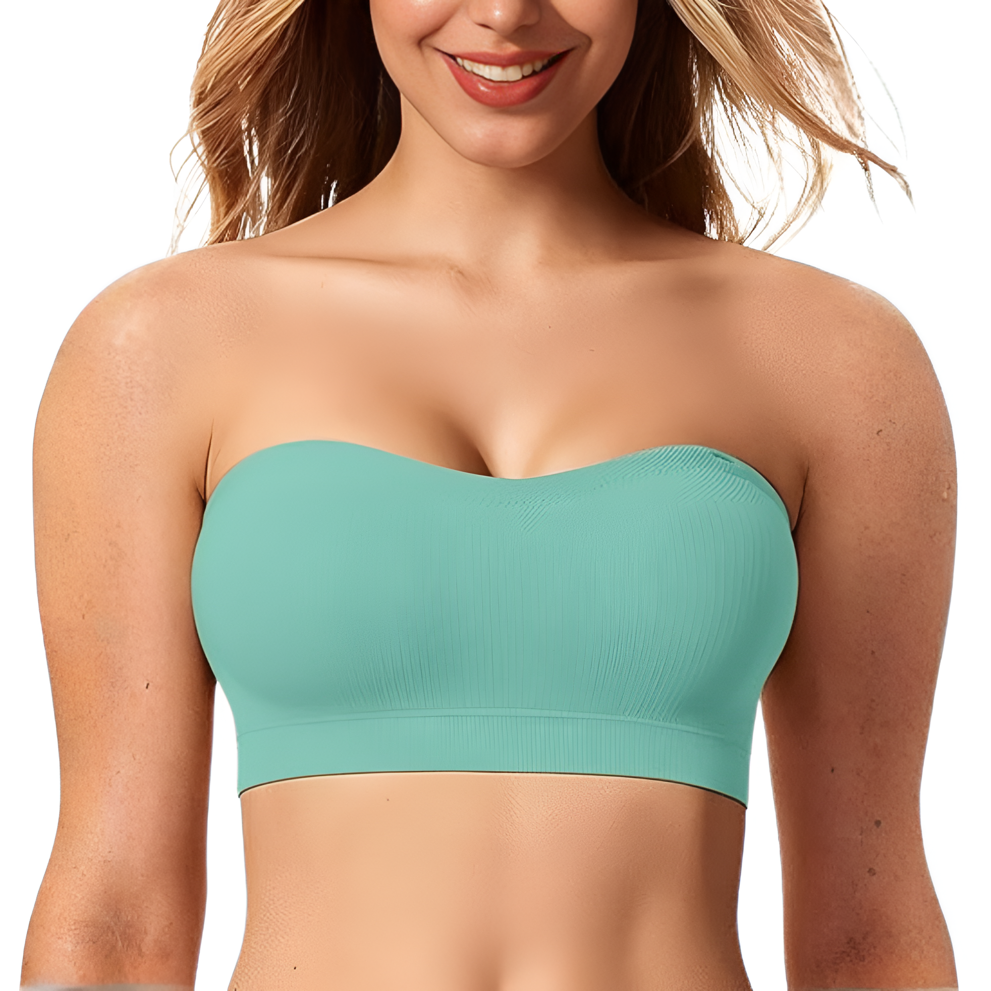 Strapless Non Slip Wireless Push Up Bandeau Bra For Women