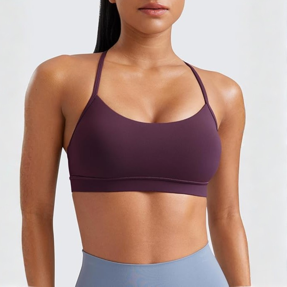 Butterluxe Y Back Sports Bra Low Impact Yoga Top For Women