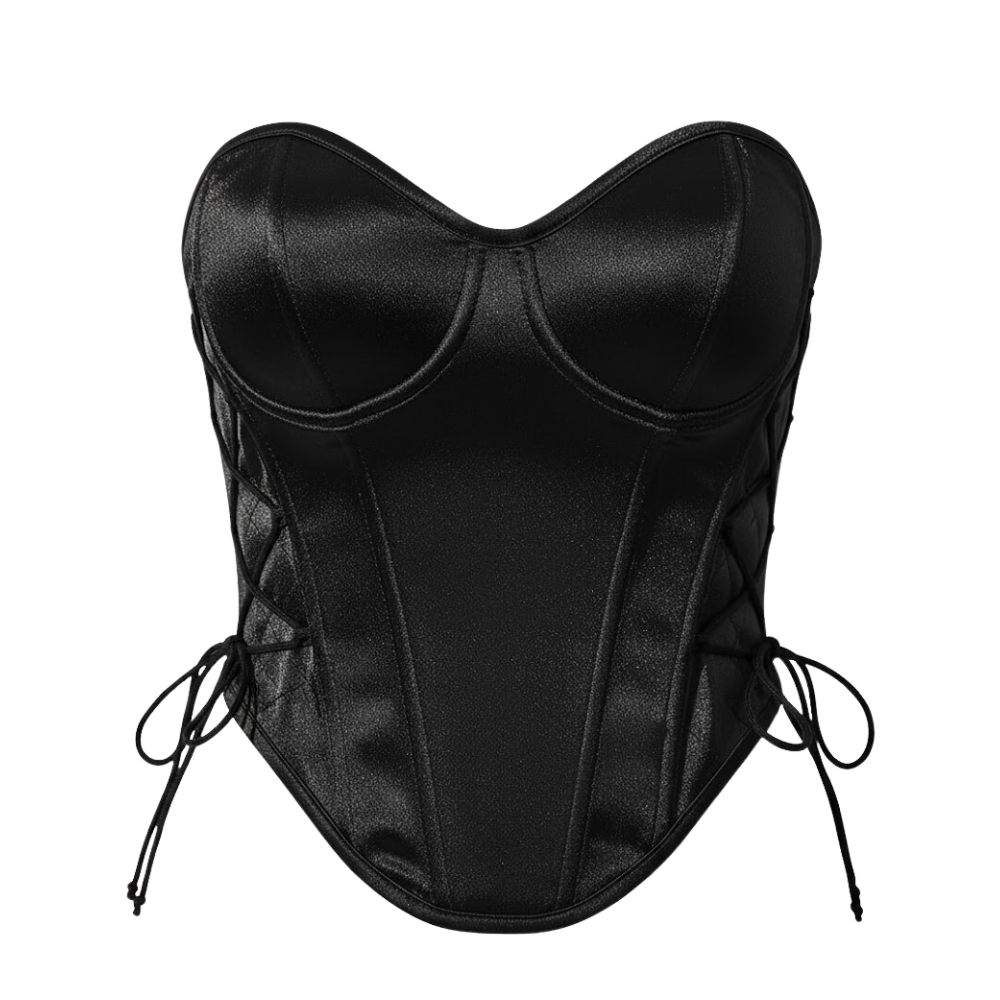 Floral Print Strapless Bustier Corset Top for Women