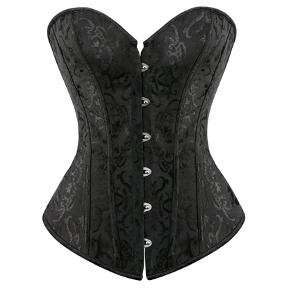 Plus Size Satin Overbust Corset Bustier Top