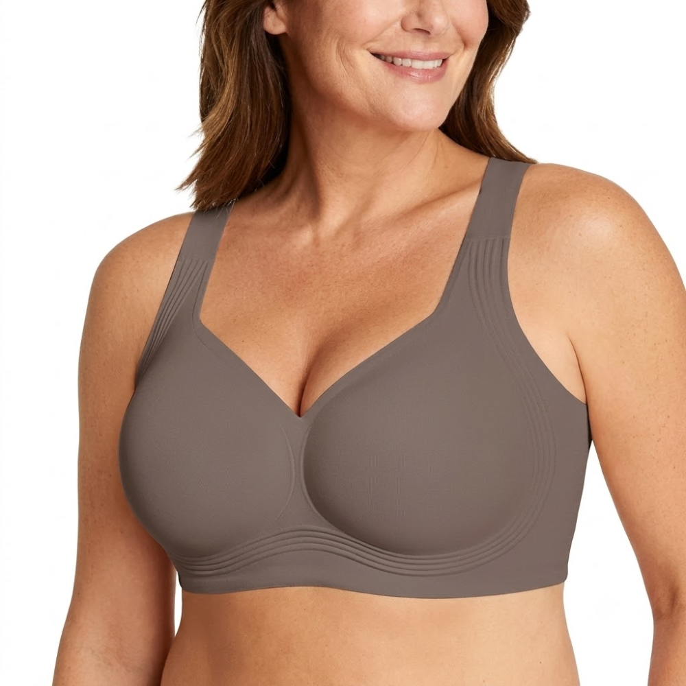 Jelly Full Coverage No Underwire Push Up Bra Plus Size For Women