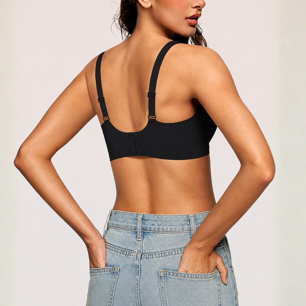 Deep V No Underwire Plunge Push Up T Shirt Bra For Women