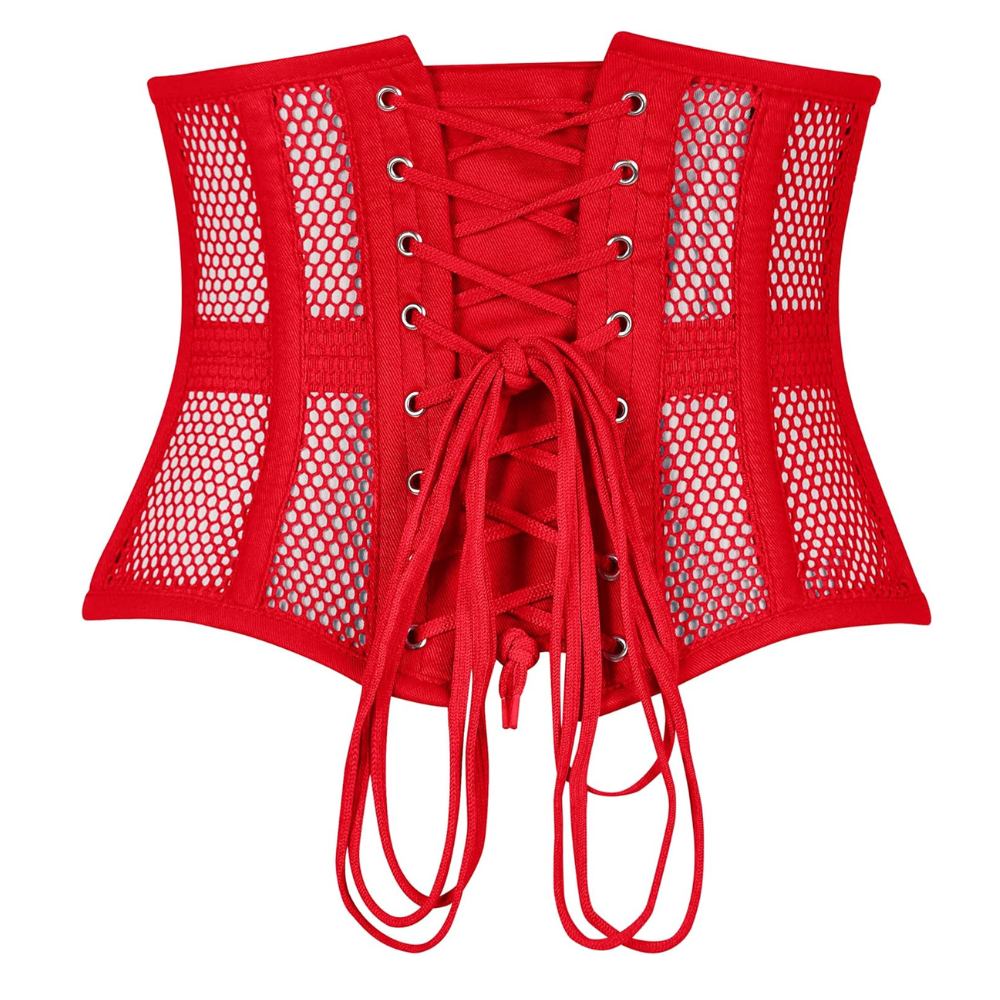 Heavy Duty Steel Boned Underbust Mesh Corset Cincher
