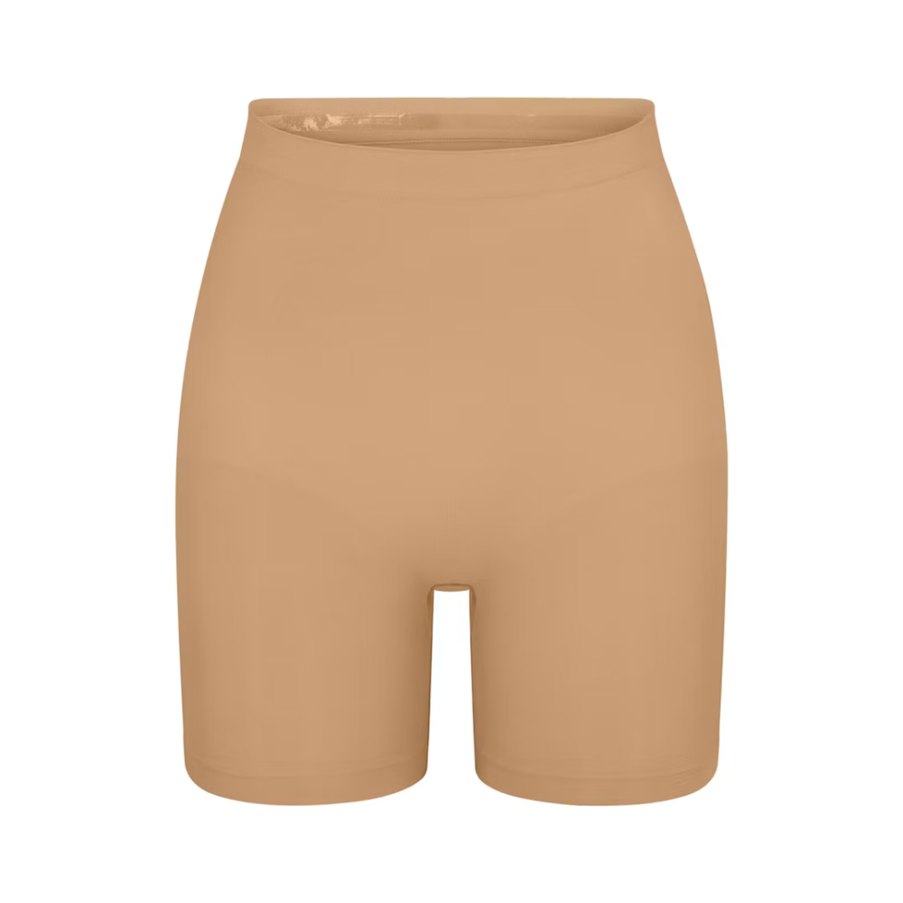 Women Seamless High Waisted Mid Thigh Shorts-Secret Slim Wear