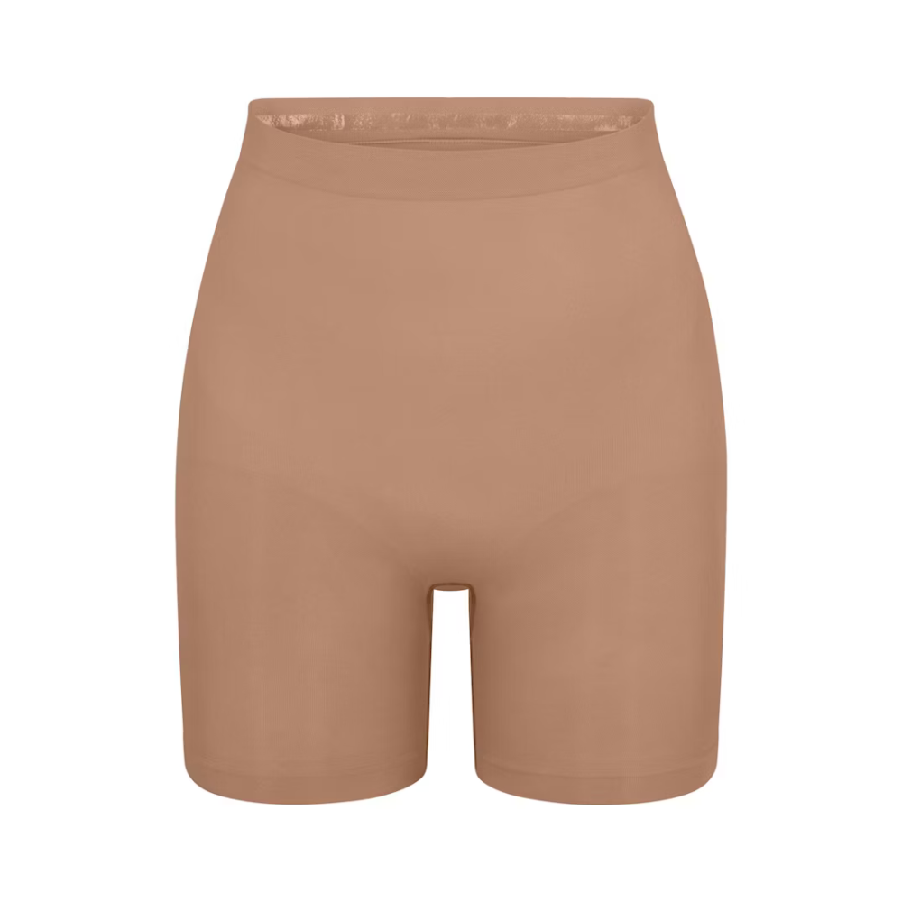 Women Seamless High Waisted Mid Thigh Shorts-Secret Slim Wear