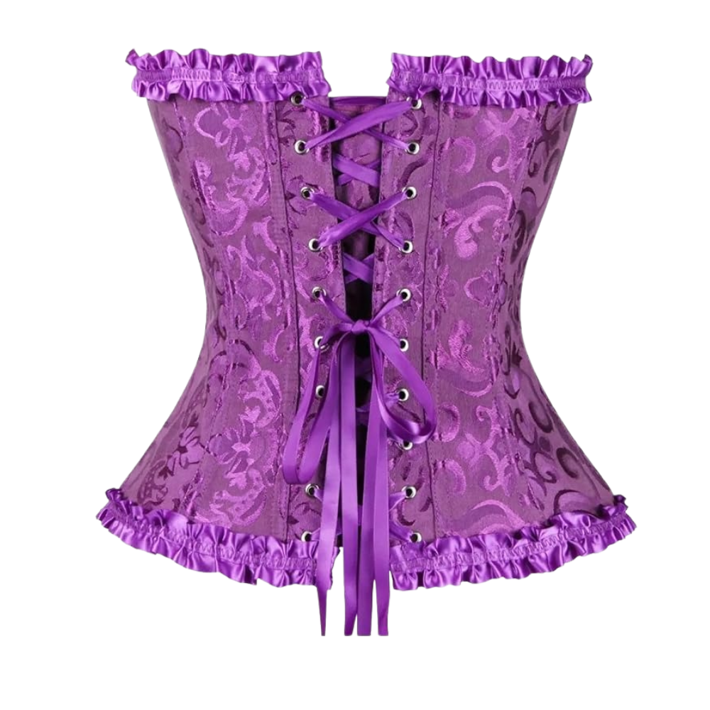 Floral Trim Shapewear Corset Top For Women