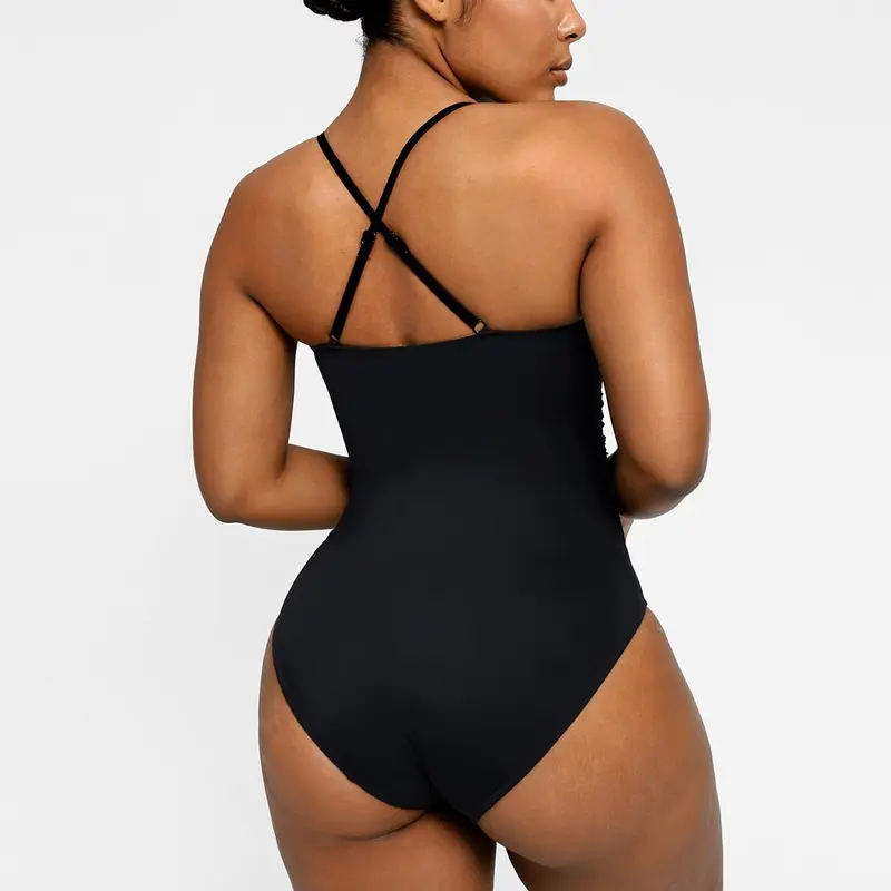 U Ring Cut Out Slim Fit One Piece Swimsuit For Women
