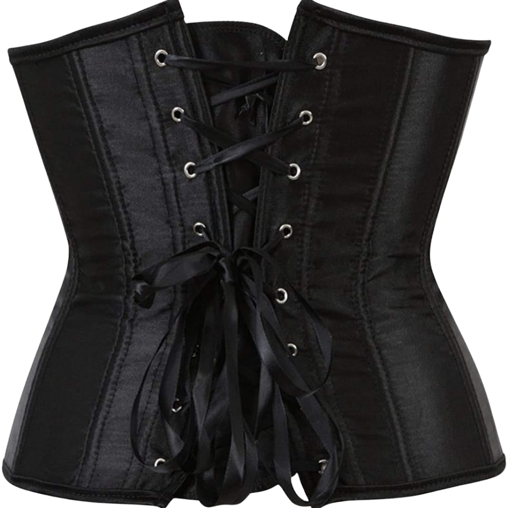 Plus Size Satin Overbust Corset Bustier Top