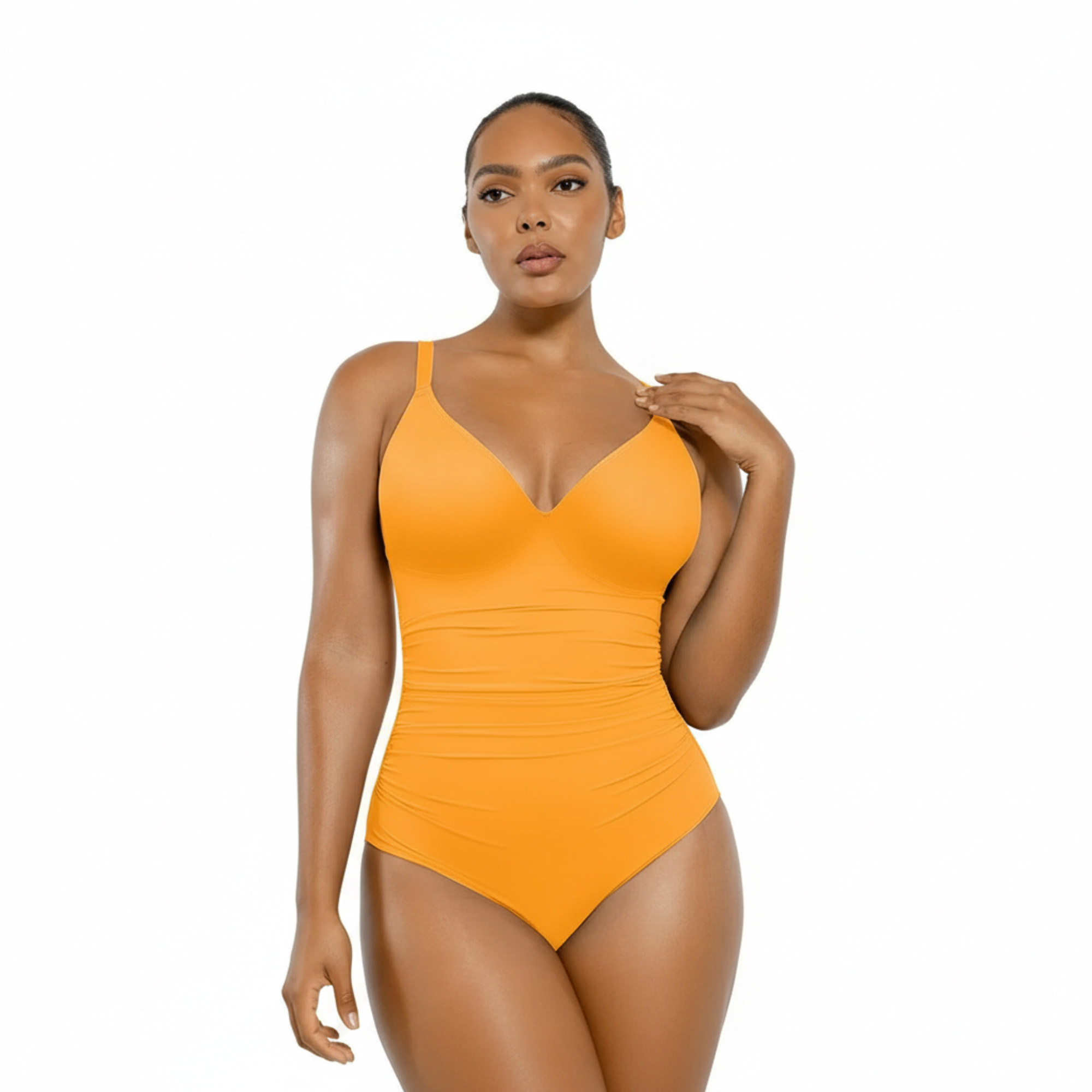 U Ring Cut Out Slim Fit One Piece Swimsuit For Women