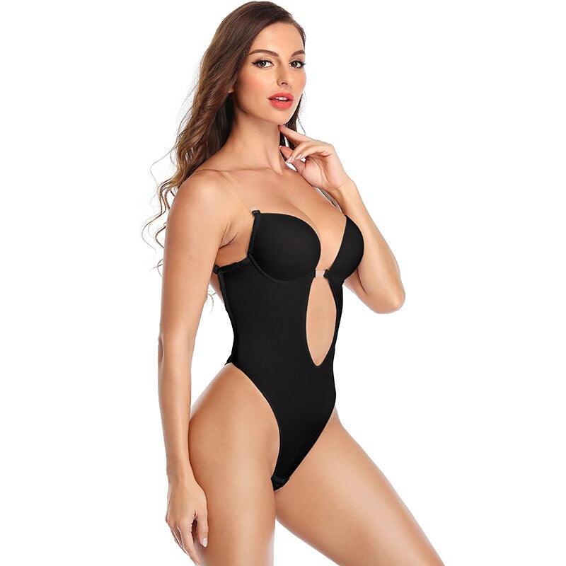 Deep V Shapewear Bodysuit – Comfortable and Supportive All-day Wear-Secret Slim Wear