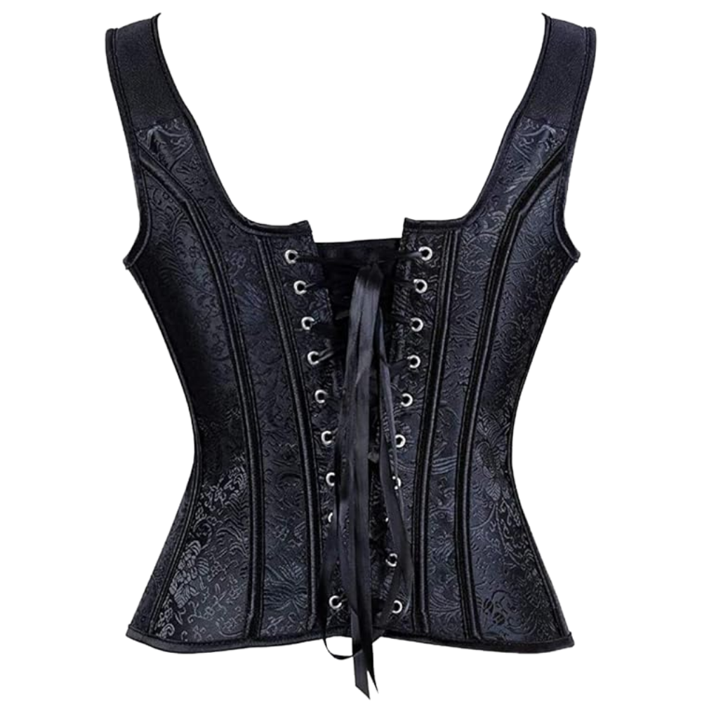 Boned Lace Up Overbust Corset Top For Women