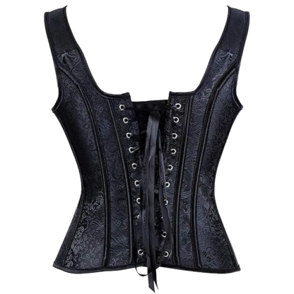 Boned Lace Up Overbust Corset Top For Women