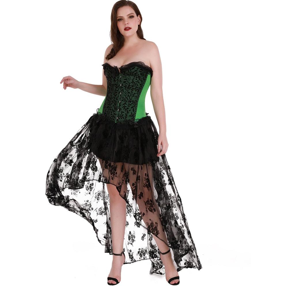 Steampunk Gothic Lace Corset – Vintage-Inspired Waist Shaper-Secret Slim Wear