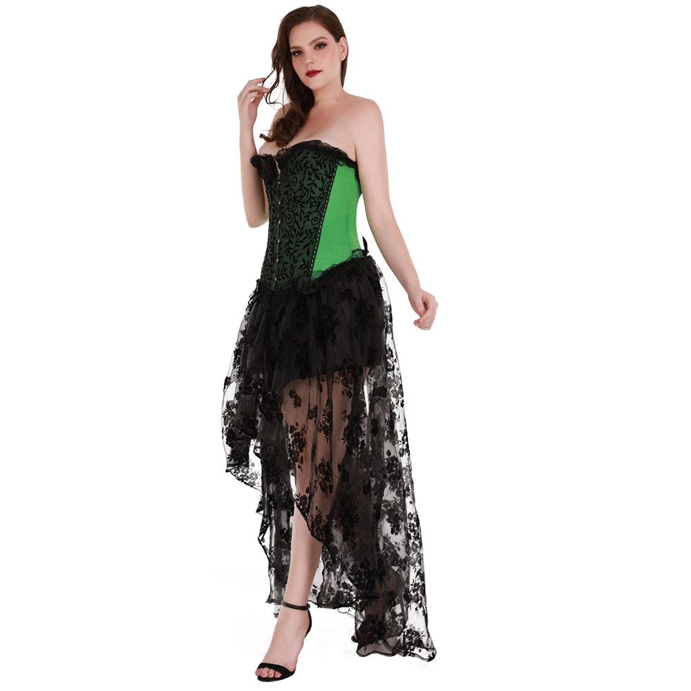 Steampunk Gothic Lace Corset – Vintage-Inspired Waist Shaper-Secret Slim Wear