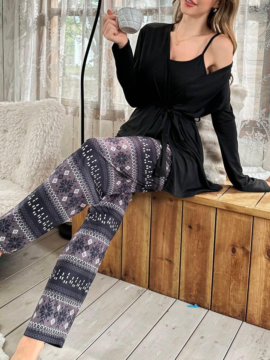 3 Piece Pajama Set – The Ultimate Blend of Comfort-Secret Slim Wear