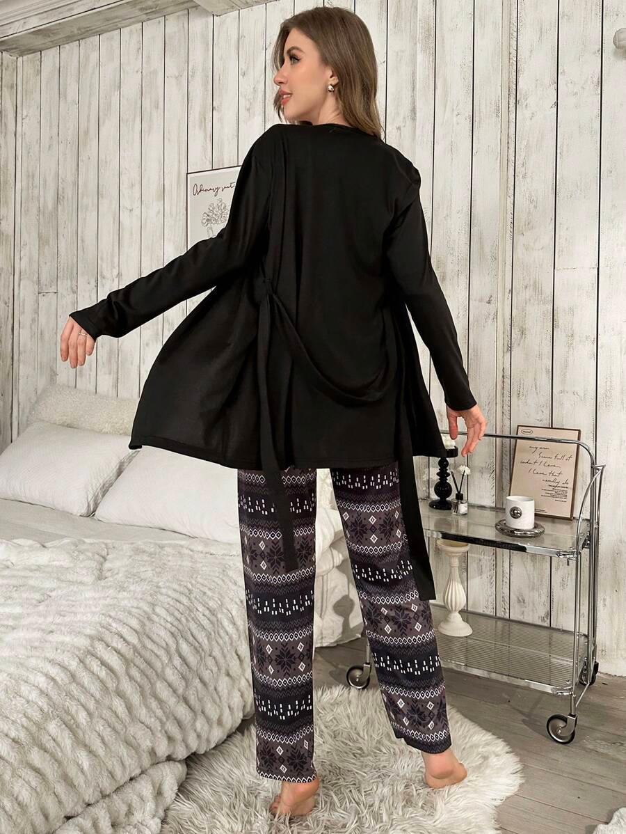 3 Piece Pajama Set – The Ultimate Blend of Comfort-Secret Slim Wear