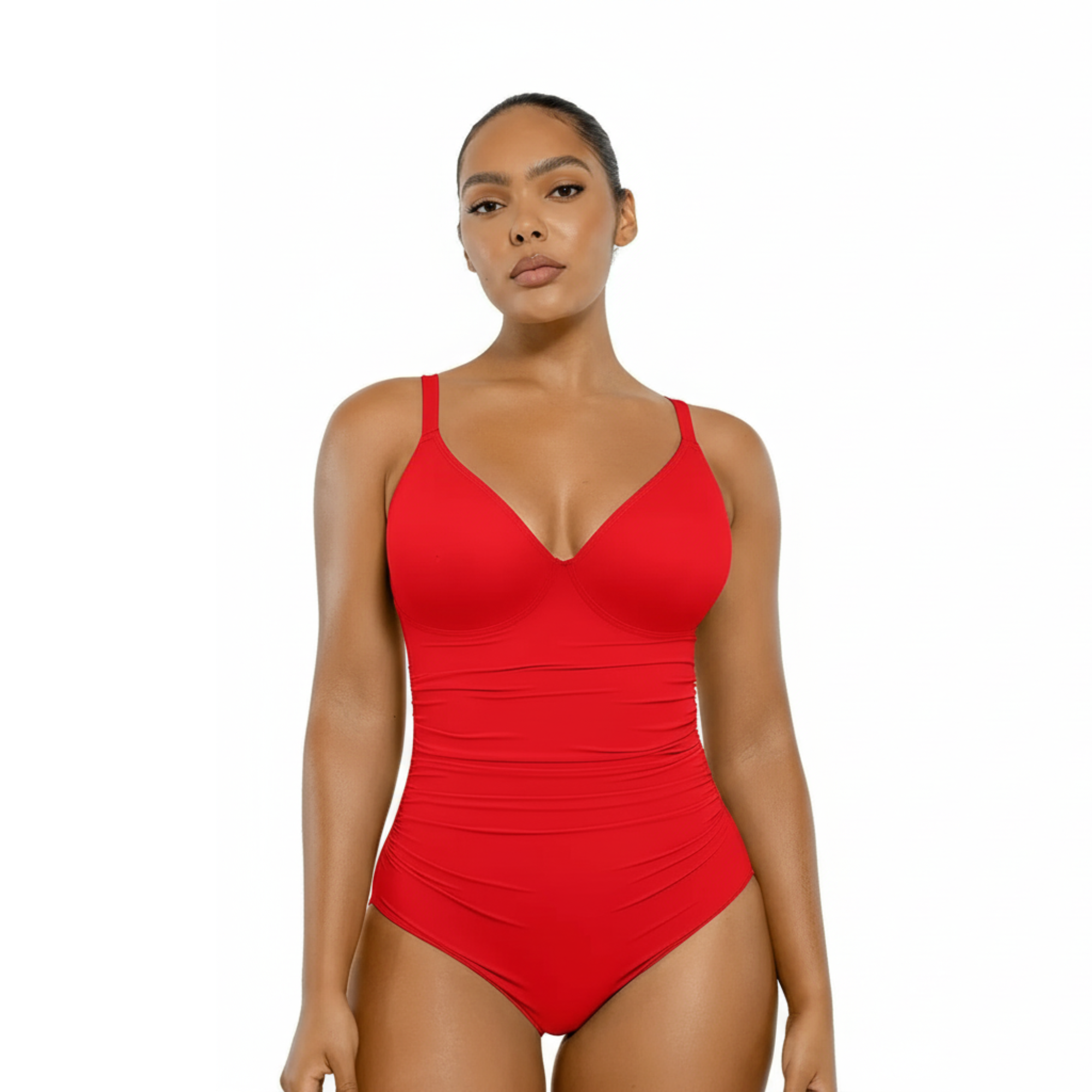 U Ring Cut Out Slim Fit One Piece Swimsuit For Women