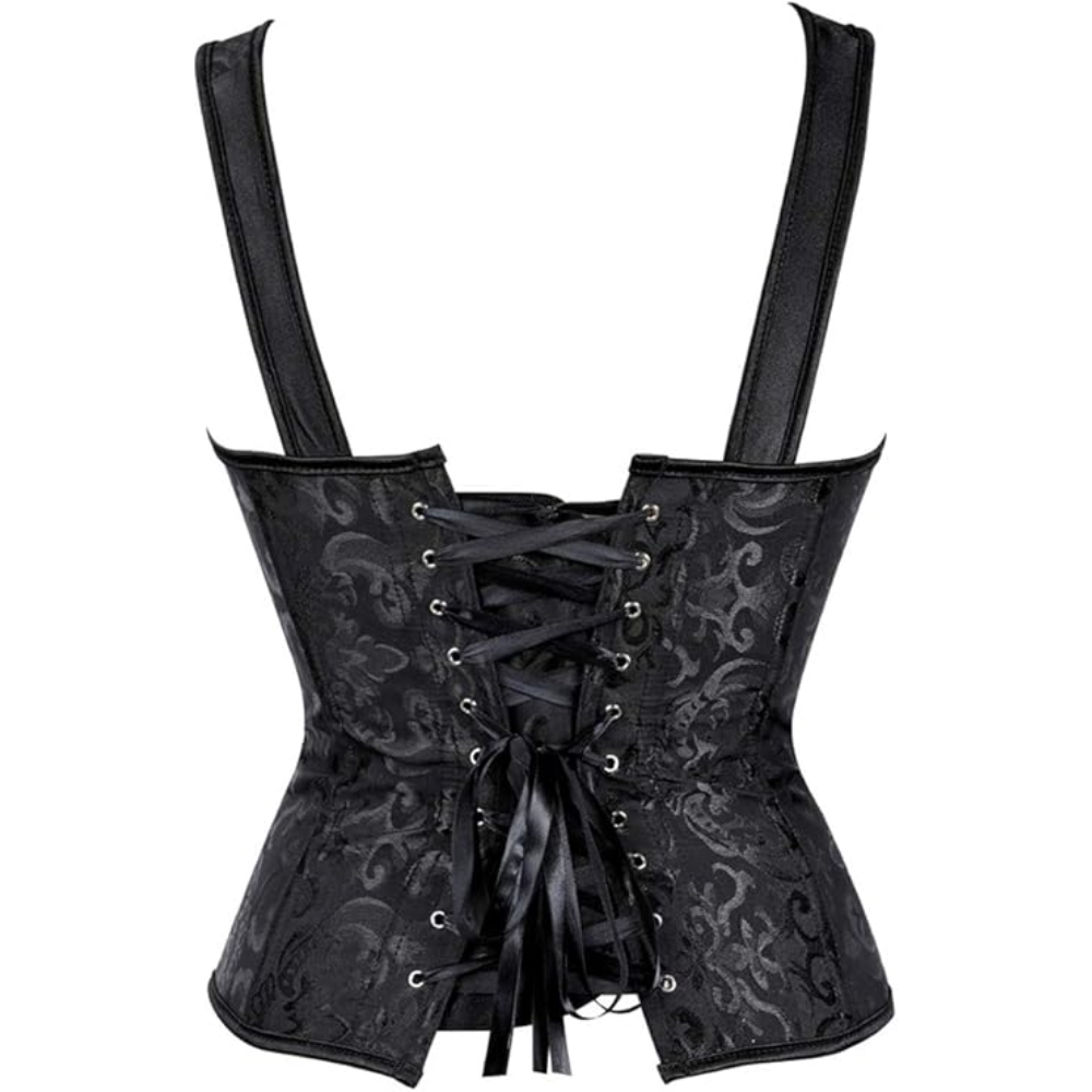 Boned Lace Up Overbust Corset Top For Women