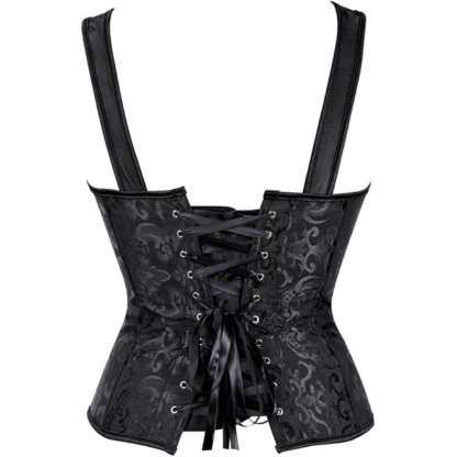 Boned Lace Up Overbust Corset Top For Women