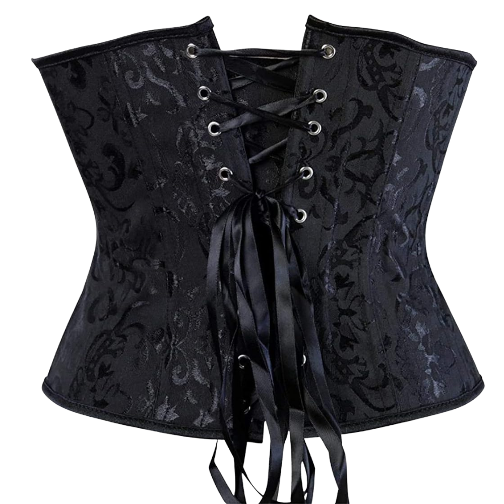 Plus Size Satin Overbust Corset Bustier Top