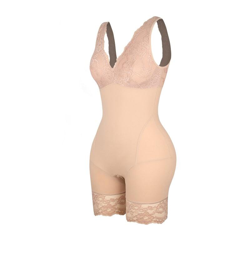 V-Neck Wide Strap Bodysuit - Seamless and Sculpting Shapewear-Secret Slim Wear