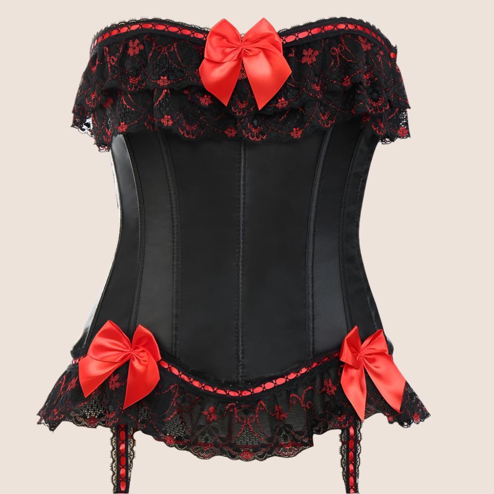 Floral Embroidery Lace Corset Lingerie – Elegant Lace Bustier-Secret Slim Wear