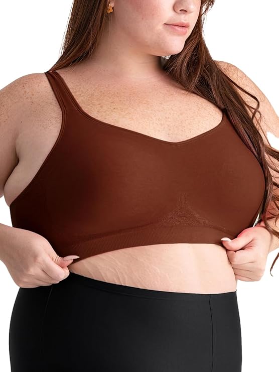 Plus Size Seamless Wireless Support Bra with Soft Adjustable Fit-Secret Slim Wear