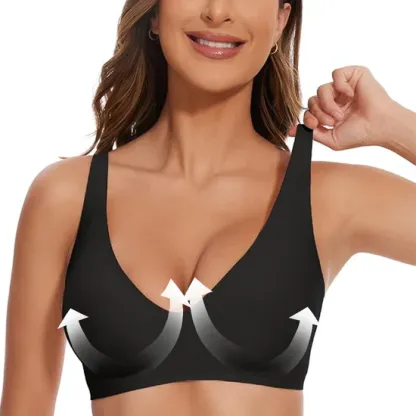 Wireless Deep V Bralette For Women With Push Up Design