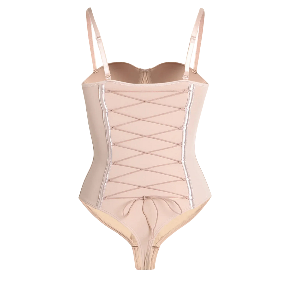 Strapless Formwear Corset Style One Piece Evening Outfit