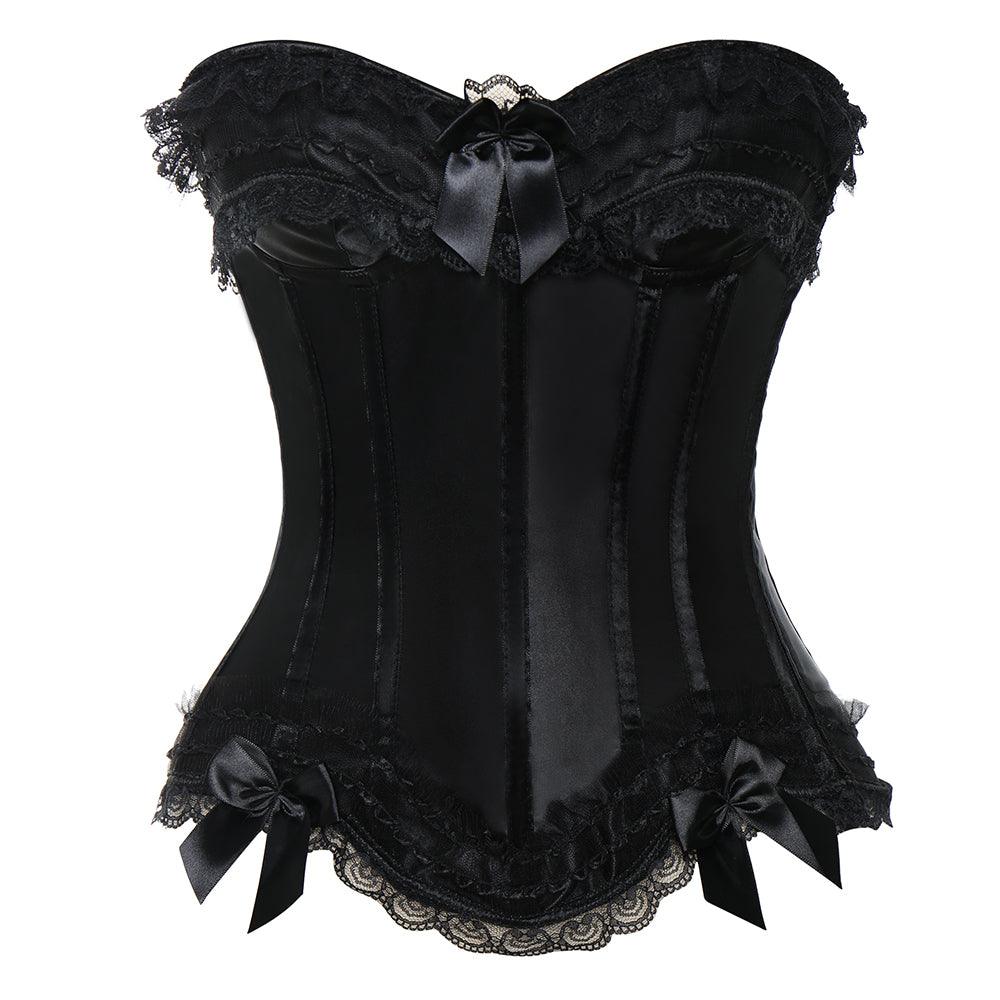 Lace Up Bowknot Corset – Shaping and Support with Elegant Lace Details-Secret Slim Wear
