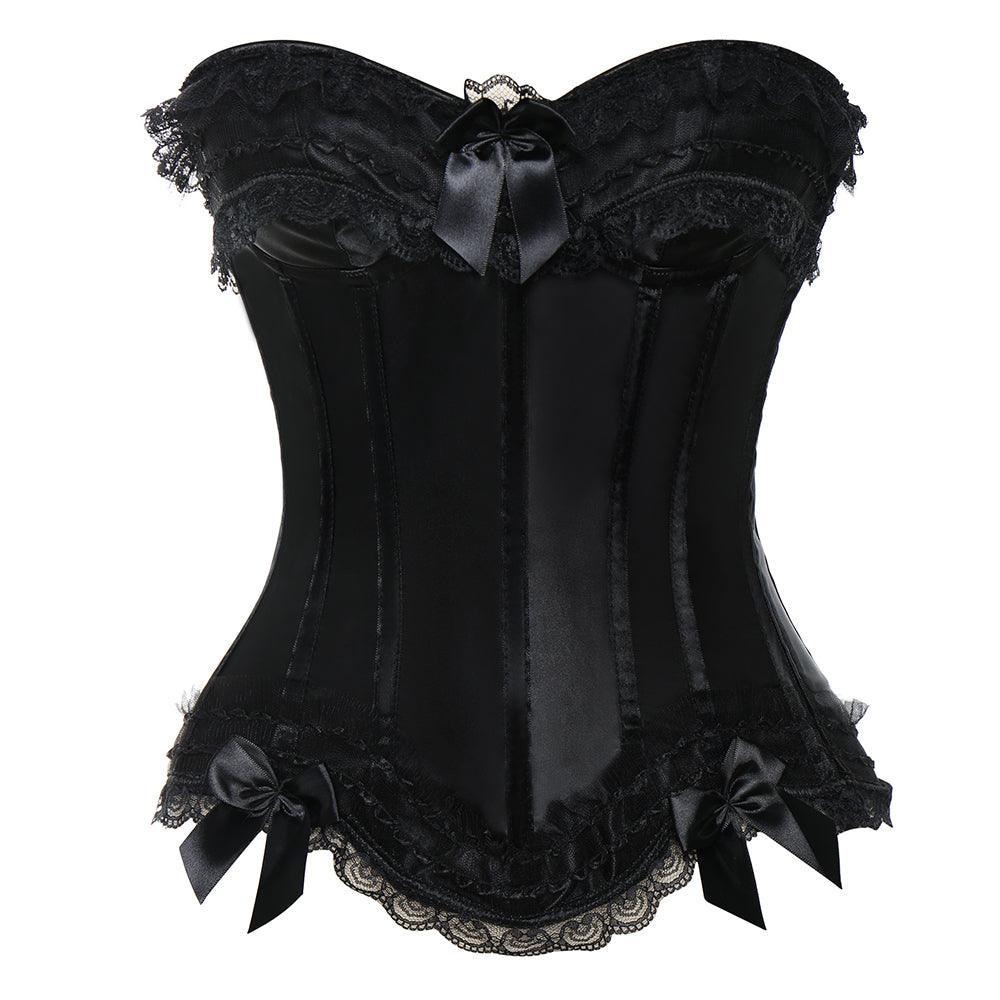Lace Up Bowknot Corset – Shaping and Support with Elegant Lace Details-Secret Slim Wear