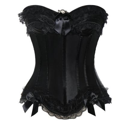Lace Up Bowknot Corset – Shaping and Support with Elegant Lace Details-Secret Slim Wear