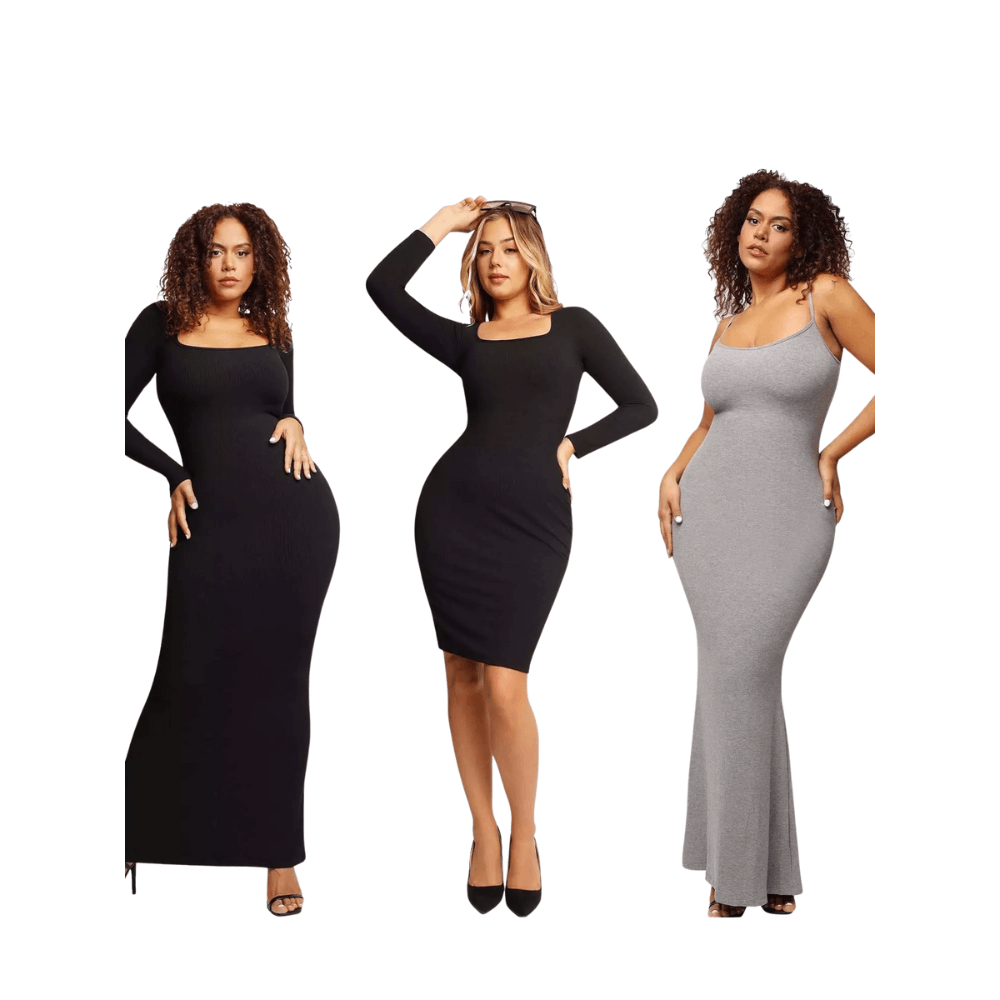 Built-In Shapewear Modal Dress – All-Day Comfort and Hourglass Shape-Secret Slim Wear
