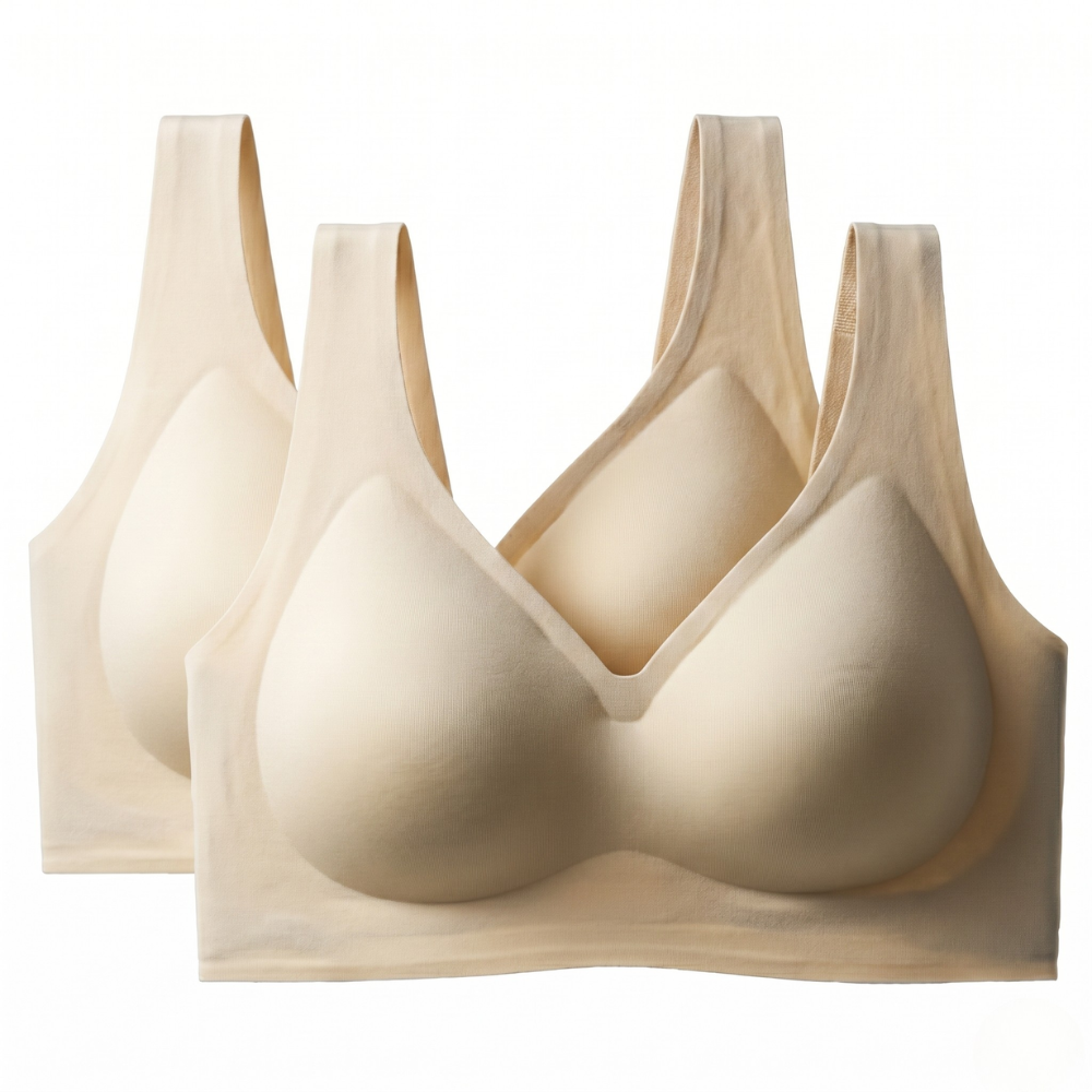 Pack Of 2 Wireless Full Coverage Push Up Bra For Women