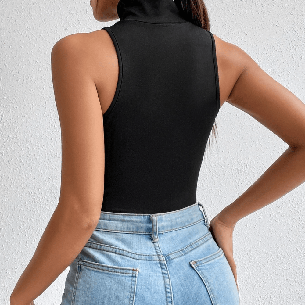 Solid Slim Fit Bodysuit - Comfortables and Stylish-Secret Slim Wear
